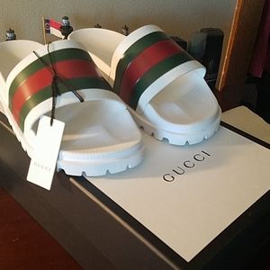 Gucci web slides white